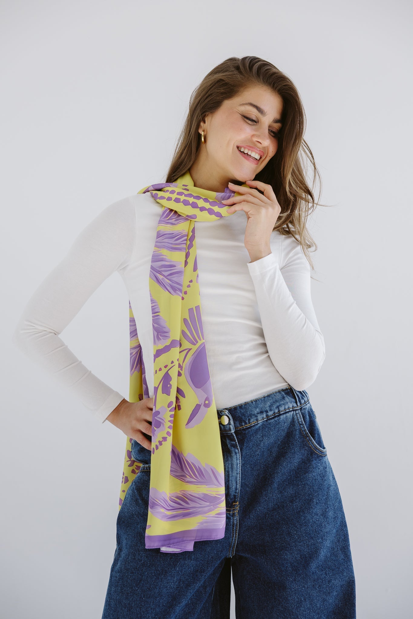 Long Silk Scarf 4 - AB ESSENTIALS