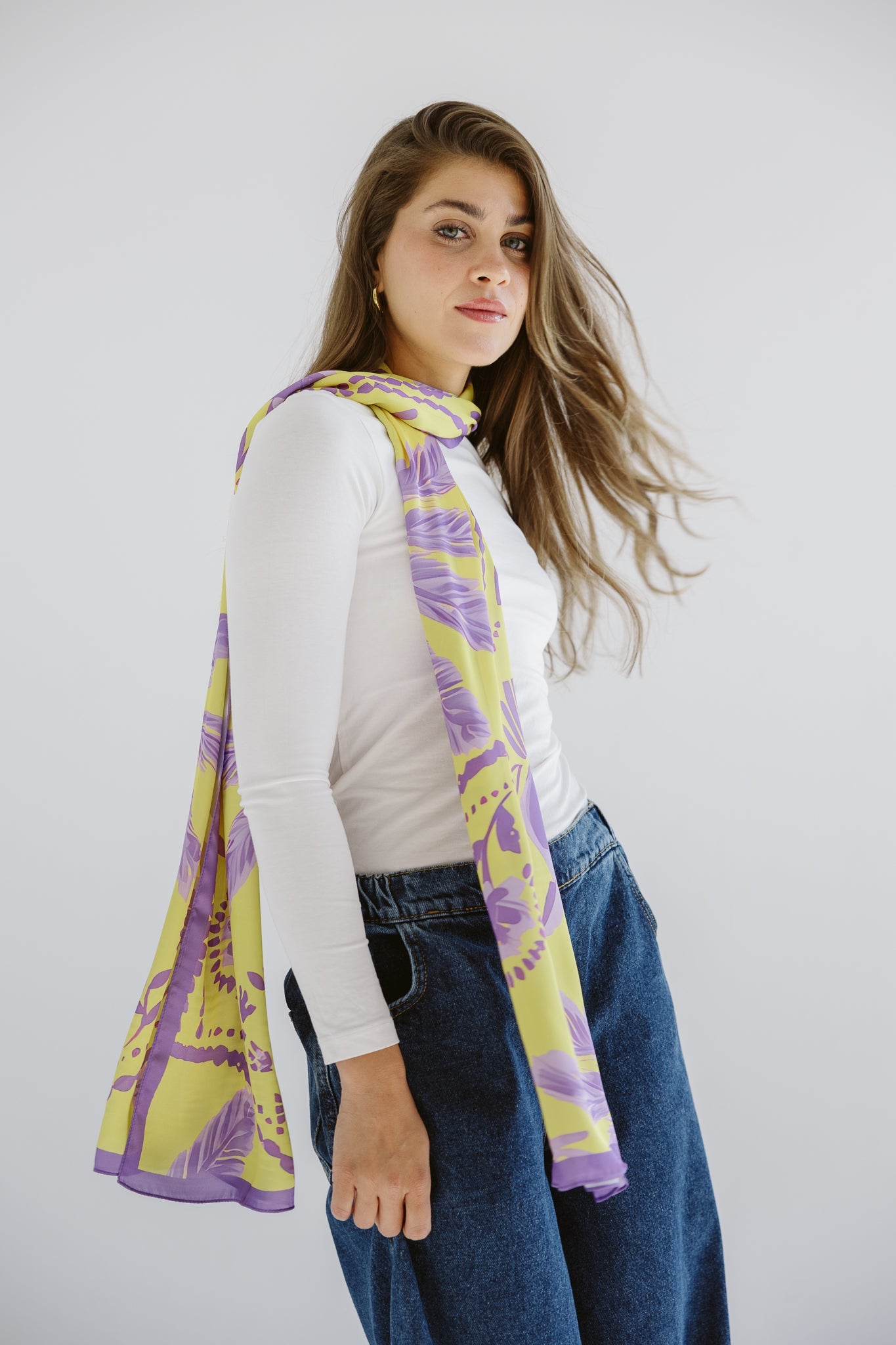 Long Silk Scarf 4 - AB ESSENTIALS