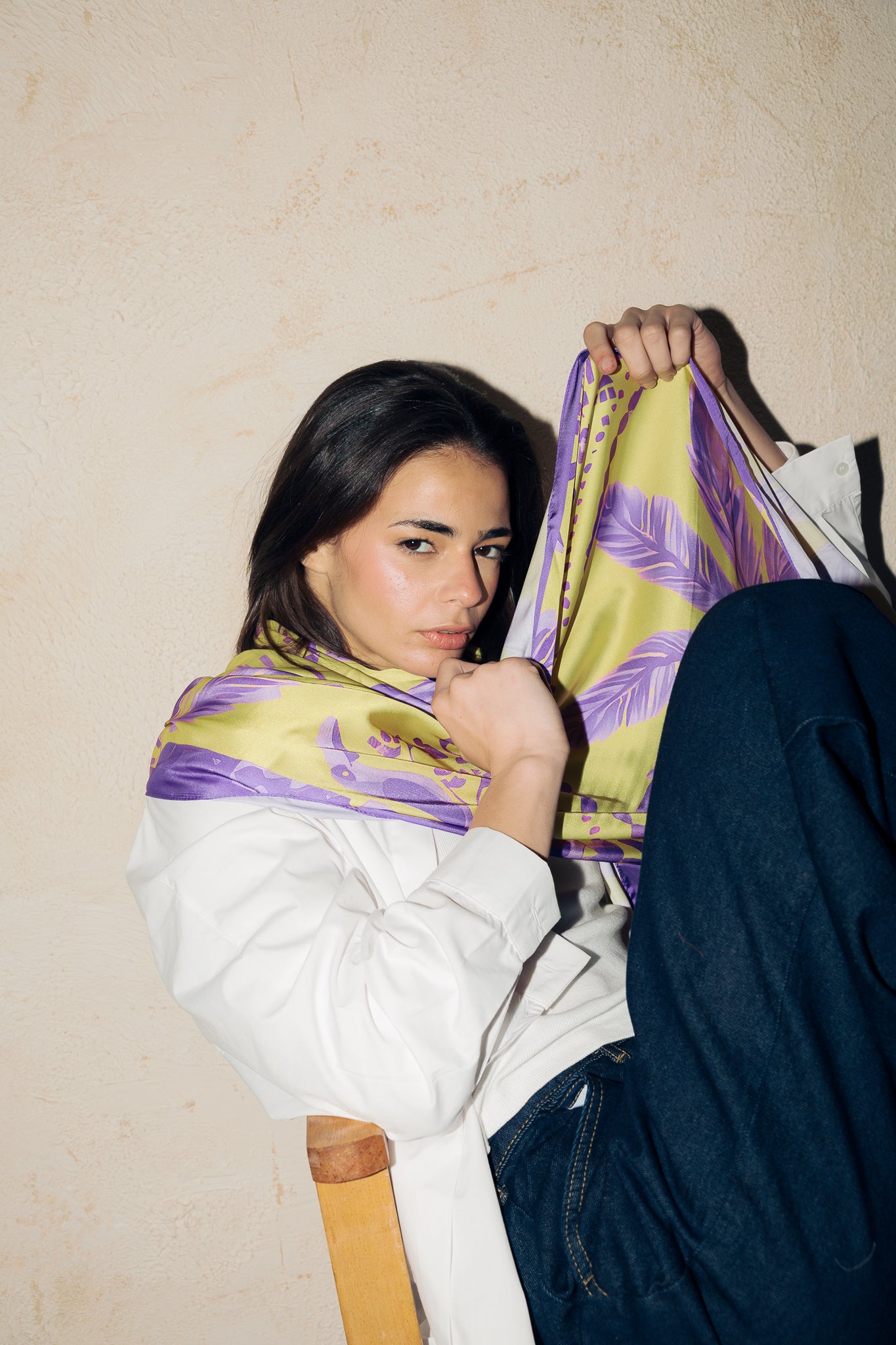 Long Silk Scarf 4 - AB ESSENTIALS