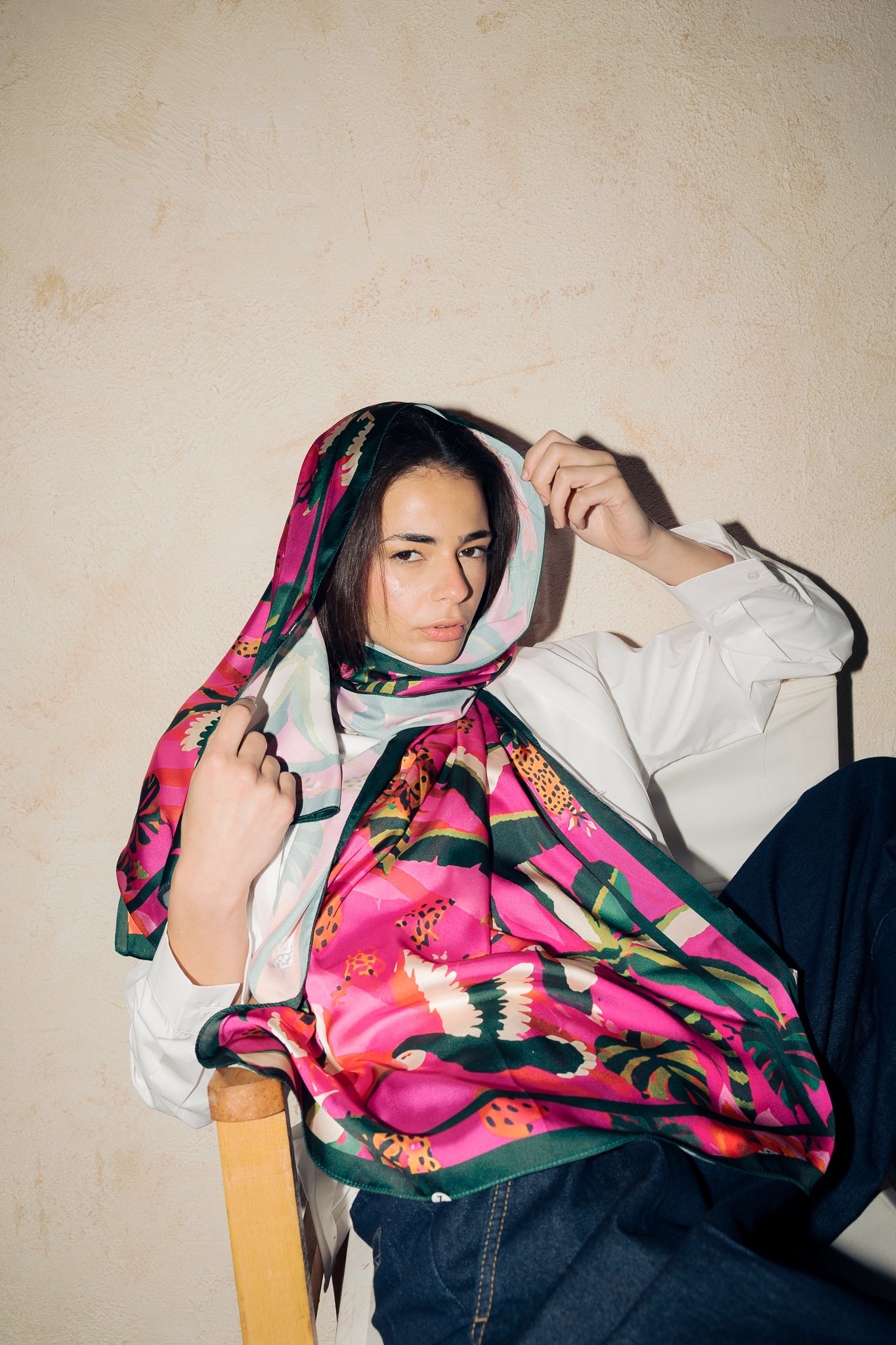 Long Silk Scarf 5 - AB ESSENTIALS