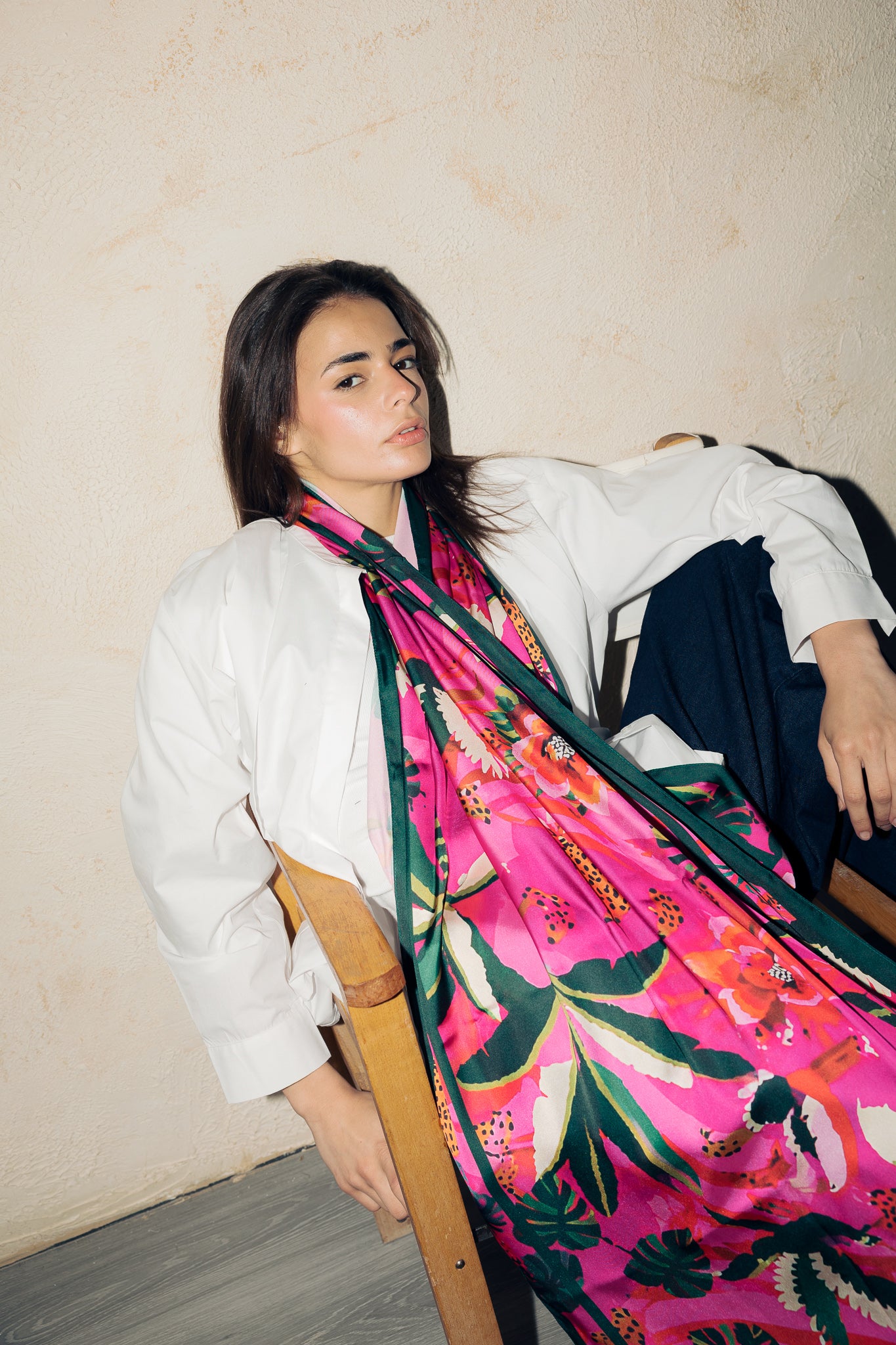 Long Silk Scarf 5 - AB ESSENTIALS