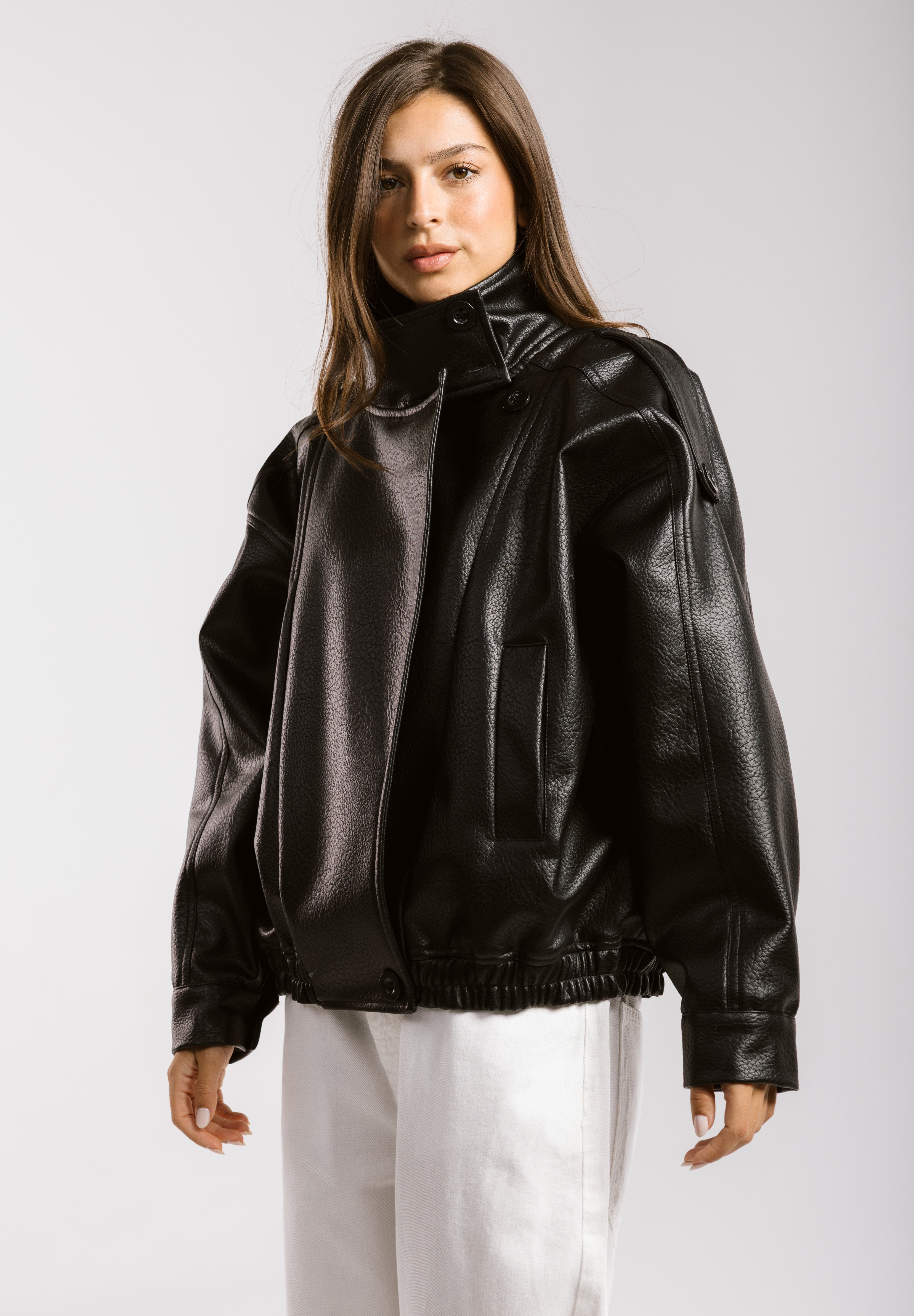 Main Leather Jacket Black - AB ESSENTIALS