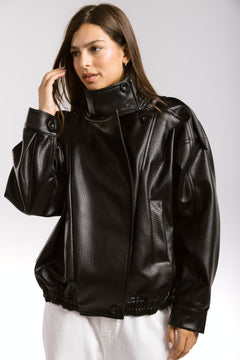 Main Leather Jacket Black - AB ESSENTIALS
