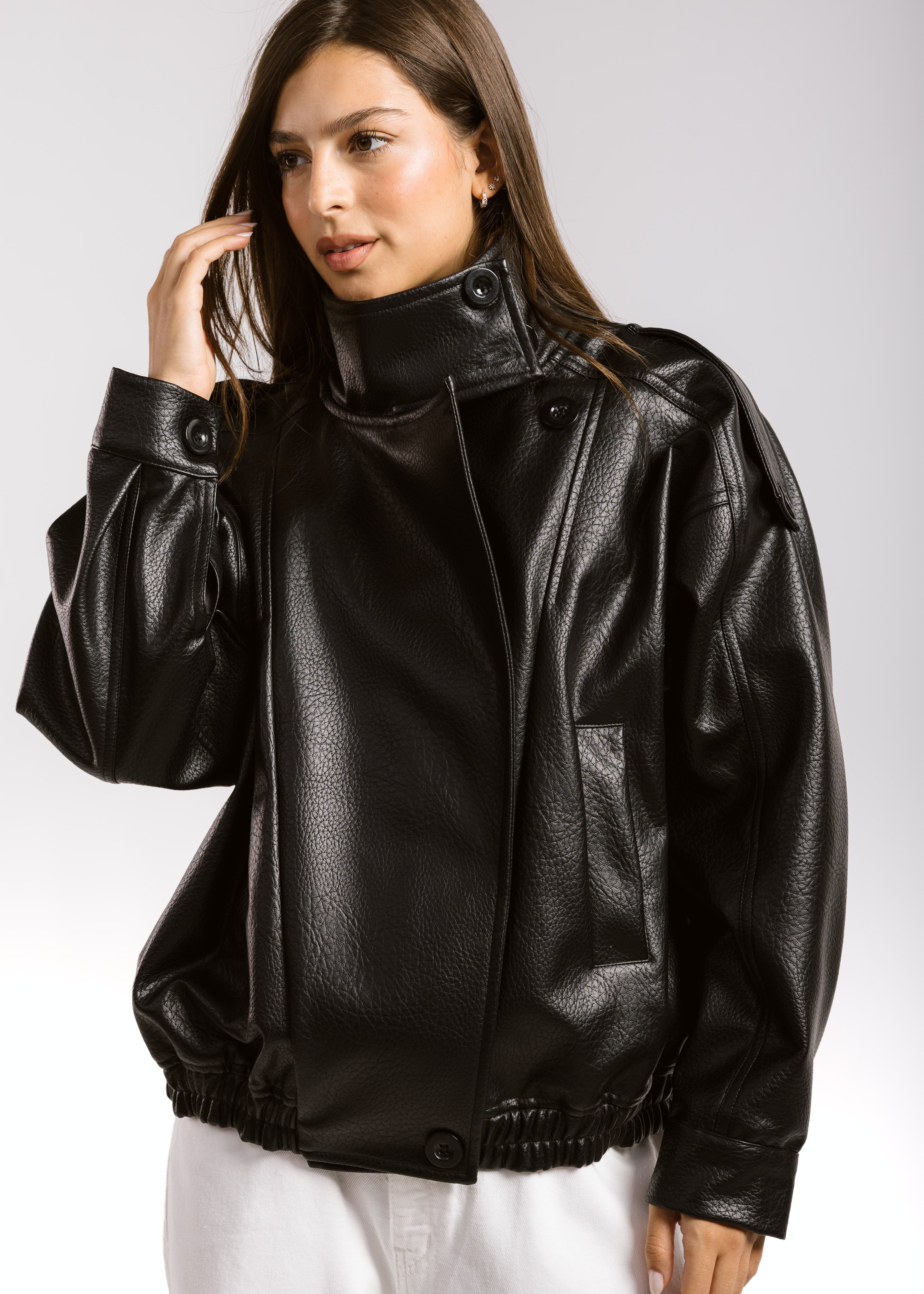 Main Leather Jacket Black - AB ESSENTIALS