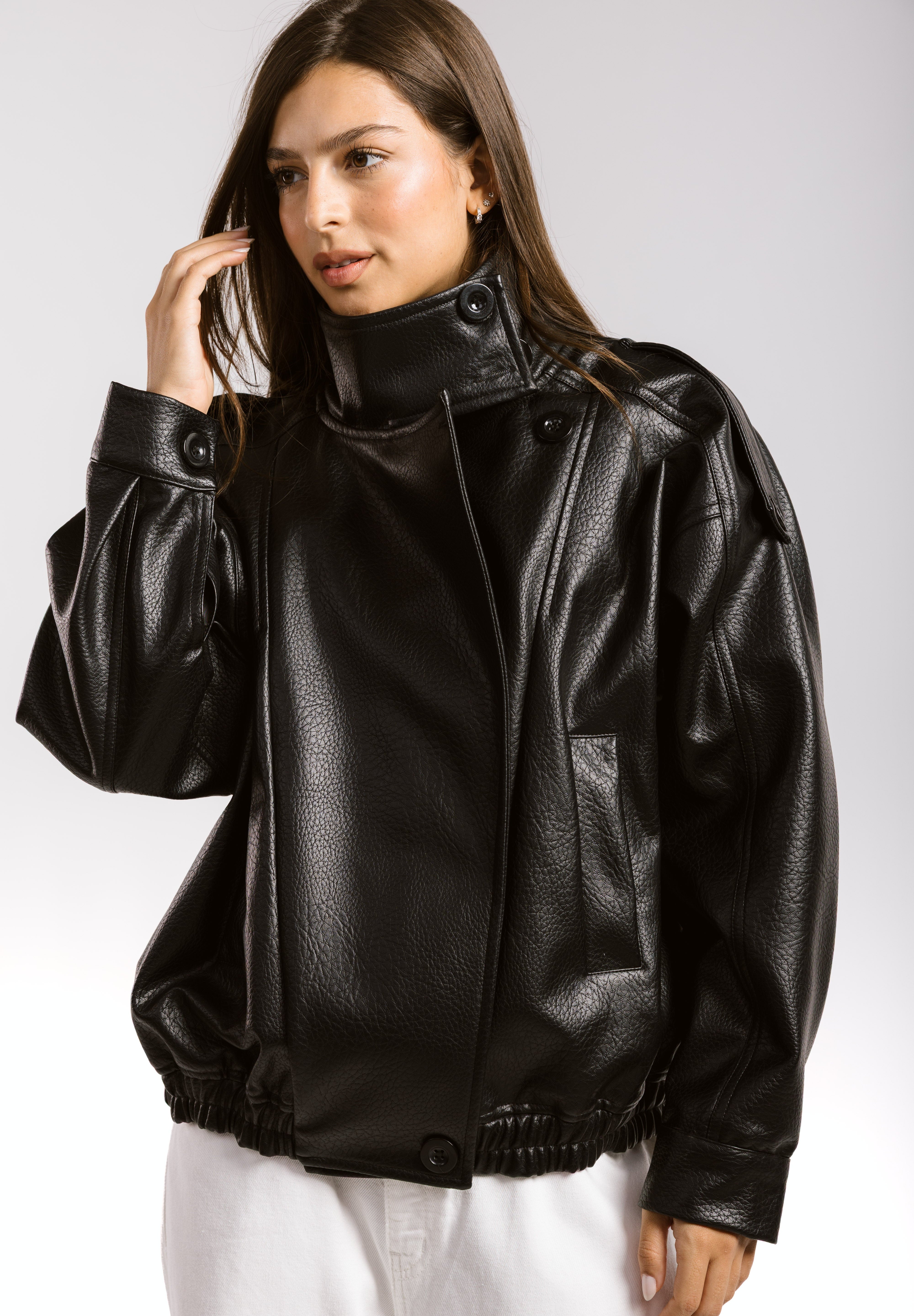 Main Leather Jacket Black - AB ESSENTIALS