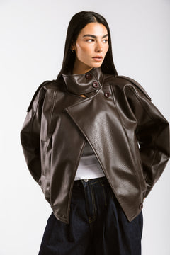 Main Leather Jacket Brown - AB ESSENTIALS
