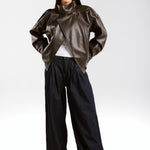 Main Leather Jacket Brown - AB ESSENTIALS