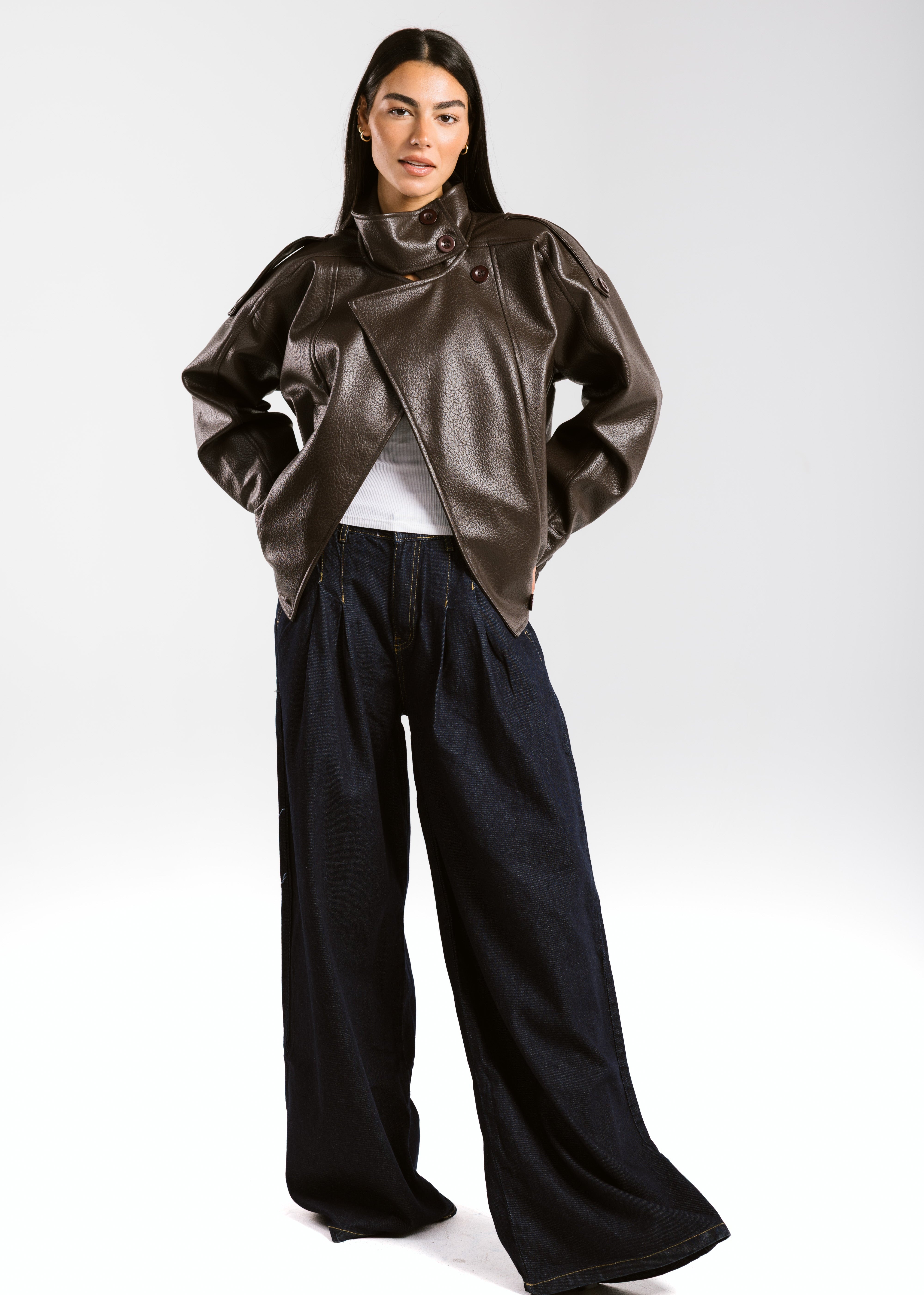 Main Leather Jacket Brown - AB ESSENTIALS