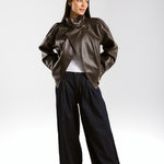 Main Leather Jacket Brown - AB ESSENTIALS