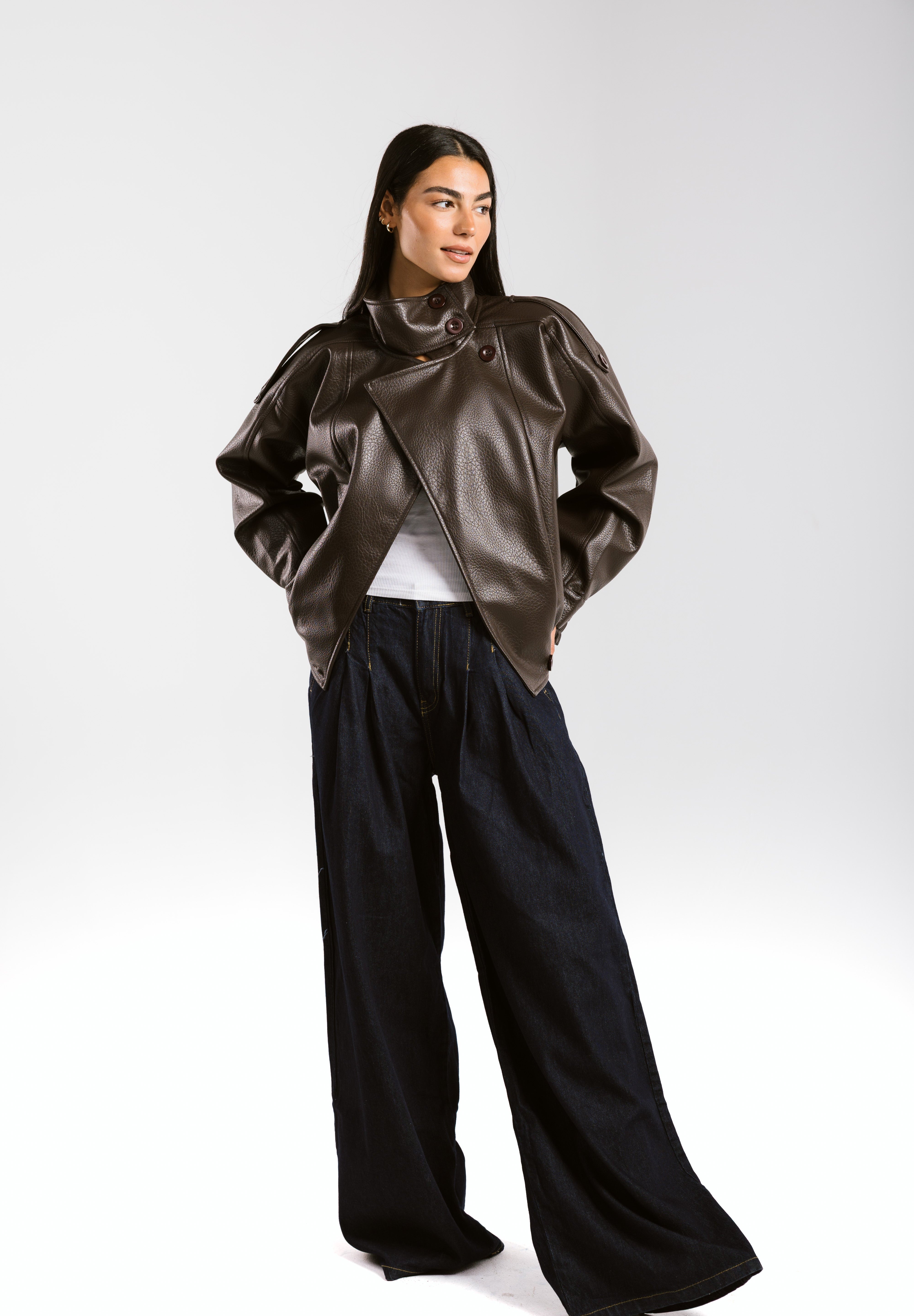 Main Leather Jacket Brown - AB ESSENTIALS