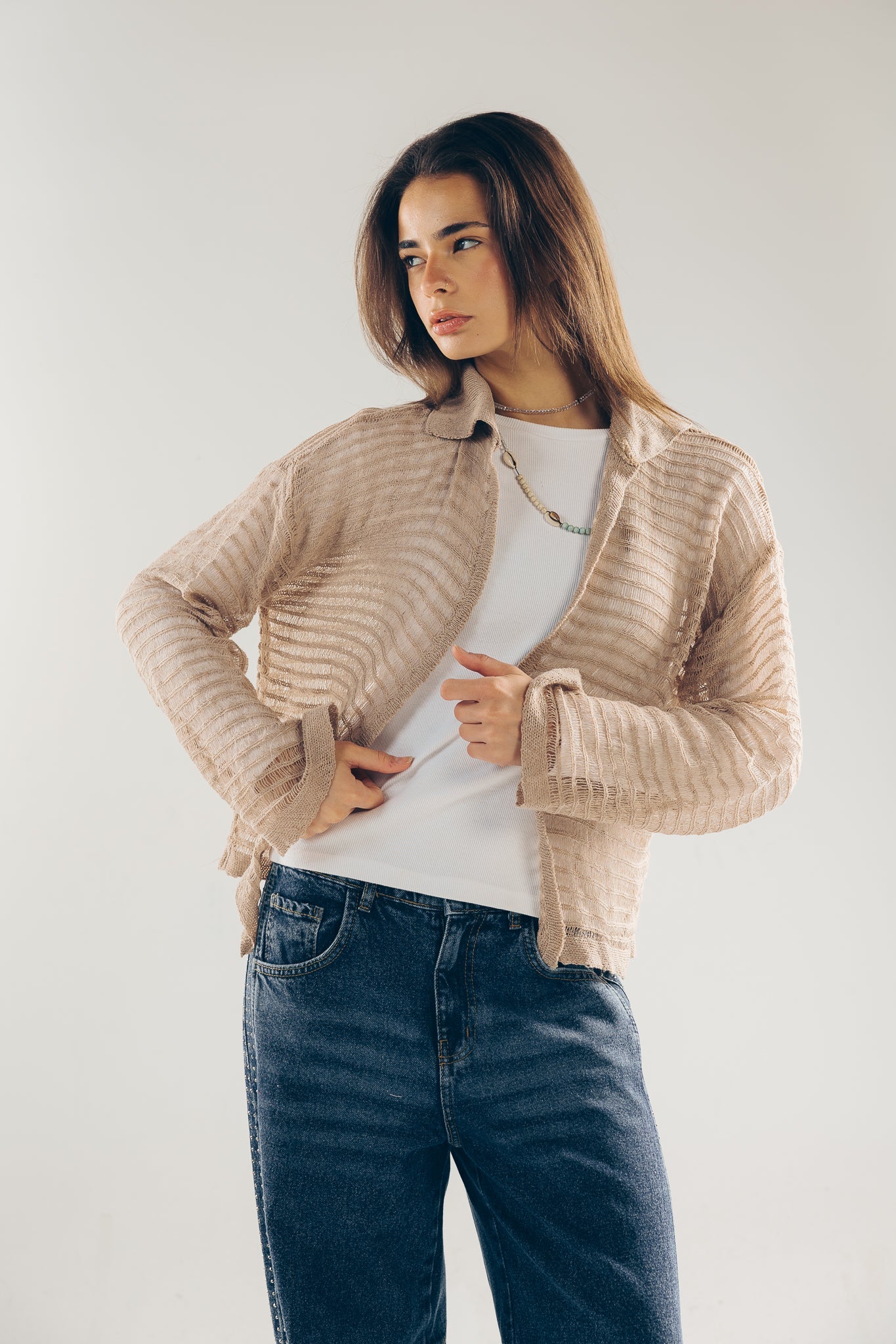 Mesh Cardigan Cafe - AB ESSENTIALS