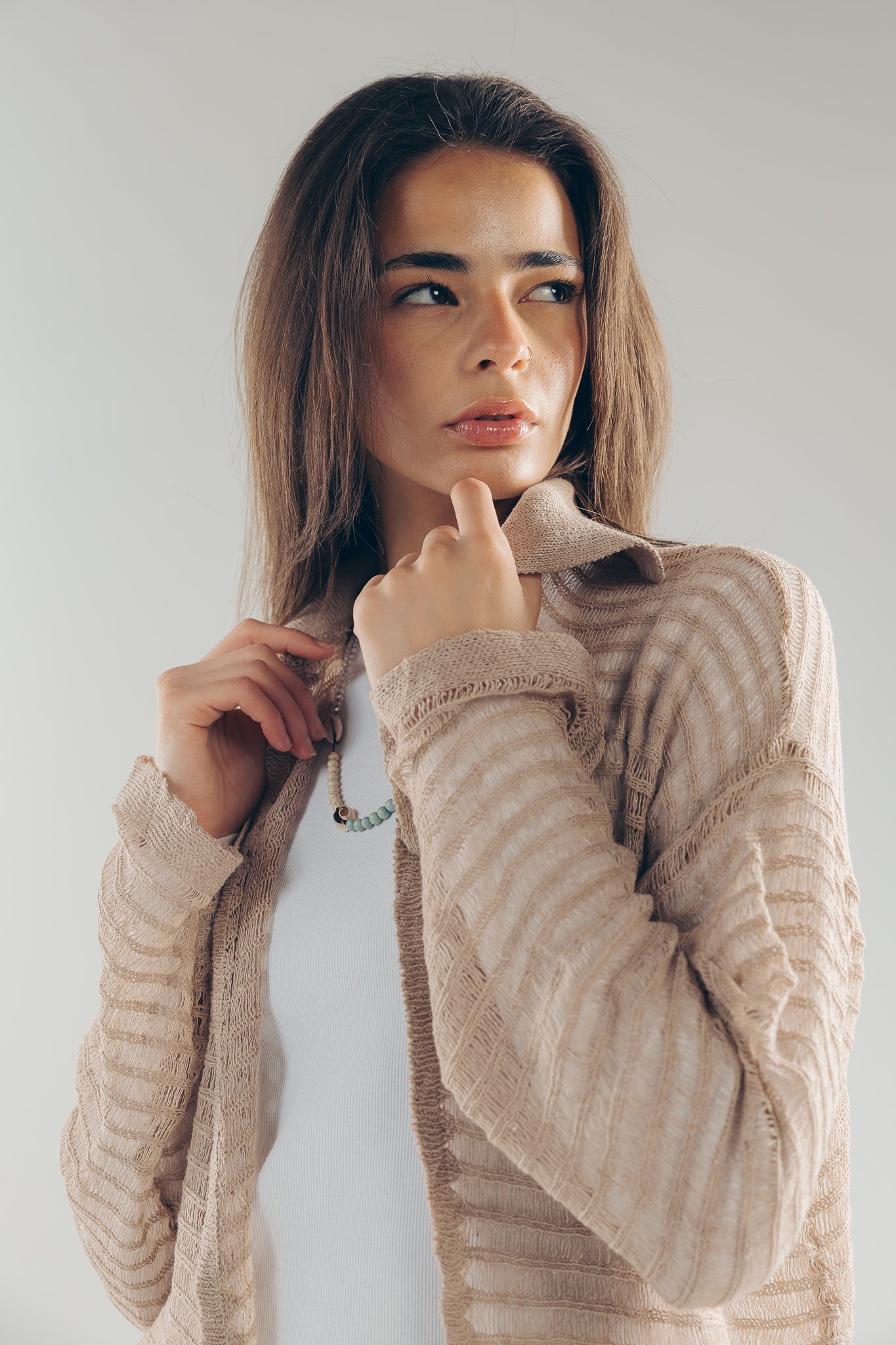 Mesh Cardigan Cafe - AB ESSENTIALS
