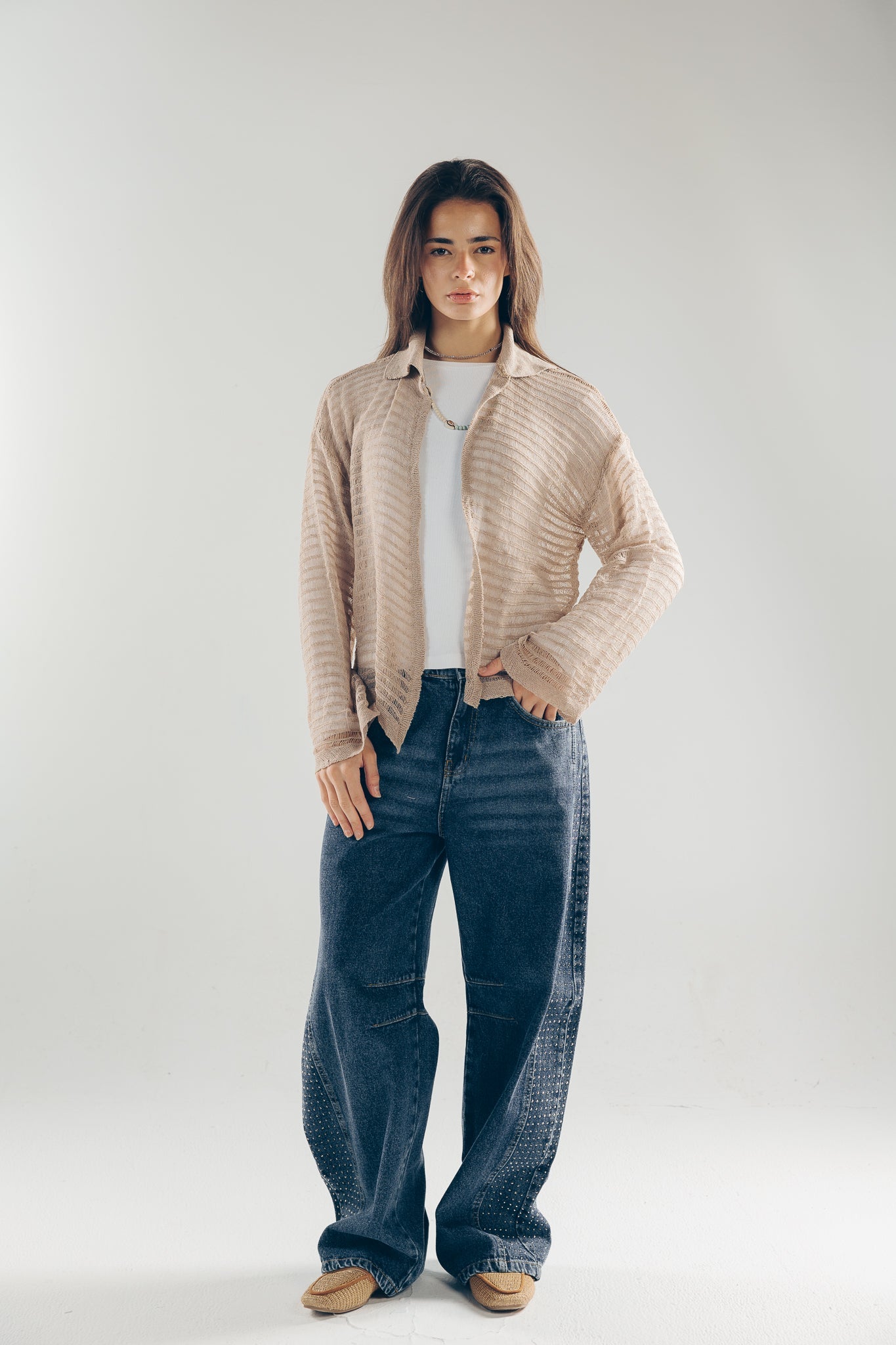 Mesh Cardigan Cafe - AB ESSENTIALS