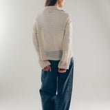 Mesh Cardigan Off White - AB ESSENTIALS