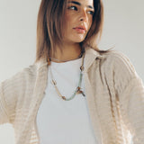 Mesh Cardigan Off White - AB ESSENTIALS