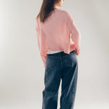 Mesh Cardigan Pink - AB ESSENTIALS