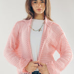 Mesh Cardigan Pink - AB ESSENTIALS