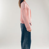 Mesh Cardigan Pink - AB ESSENTIALS