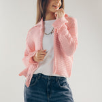 Mesh Cardigan Pink - AB ESSENTIALS