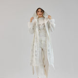 Metallic Stars Cardigan White - AB ESSENTIALS