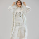 Metallic Stars Cardigan White - AB ESSENTIALS