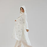 Metallic Stars Cardigan White - AB ESSENTIALS