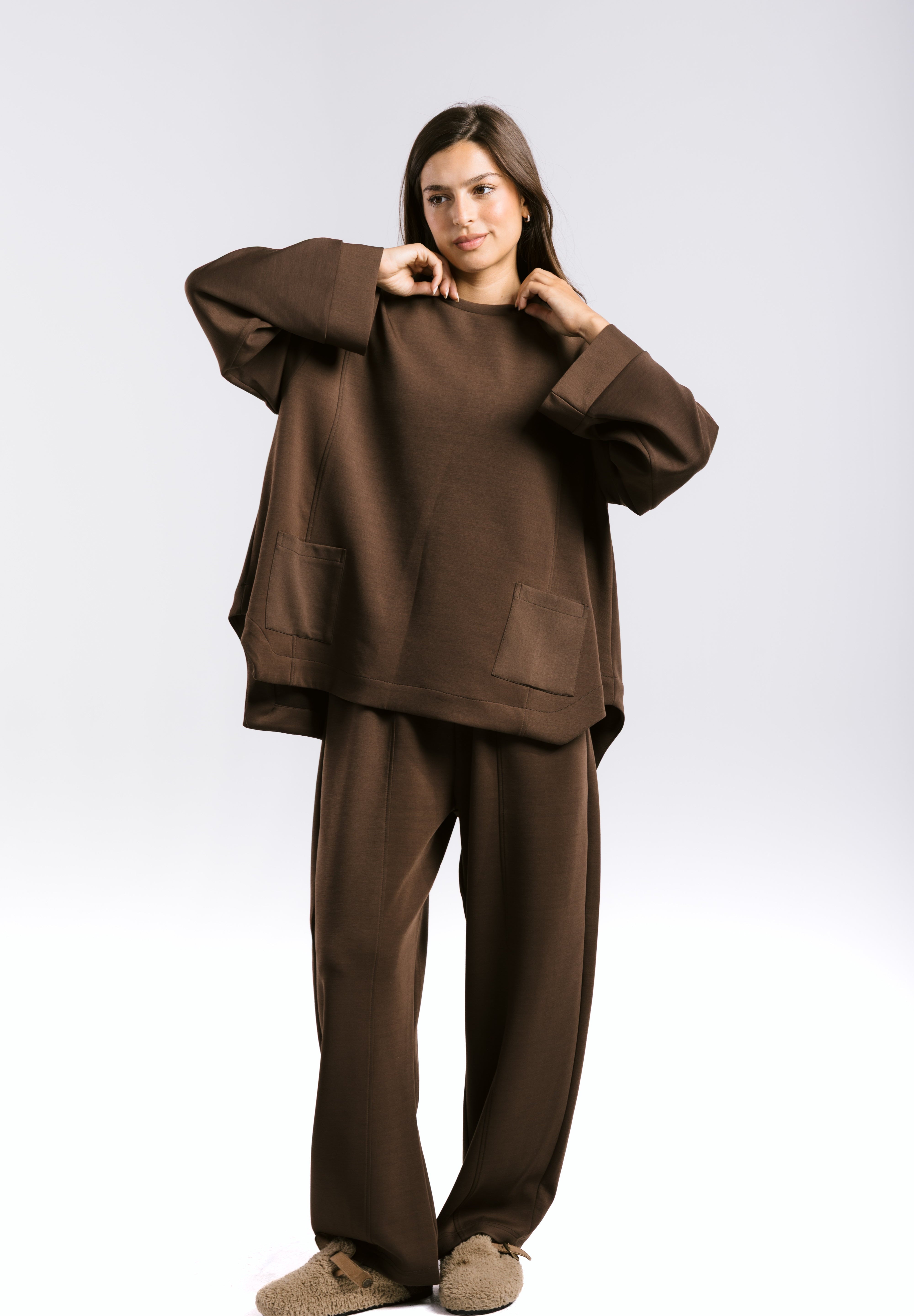 Mist Oysho Set Brown - AB ESSENTIALS