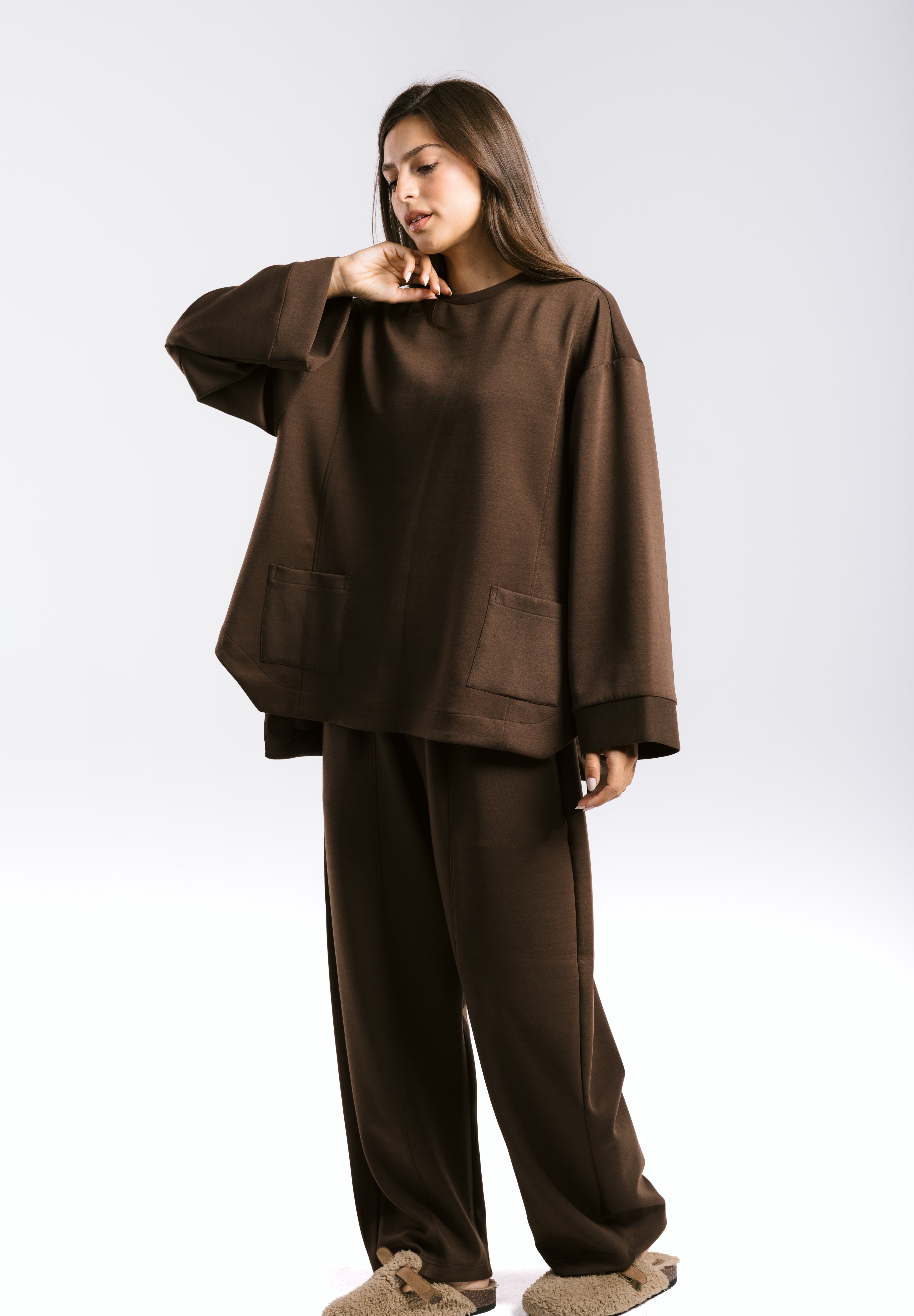 Mist Oysho Set Brown - AB ESSENTIALS
