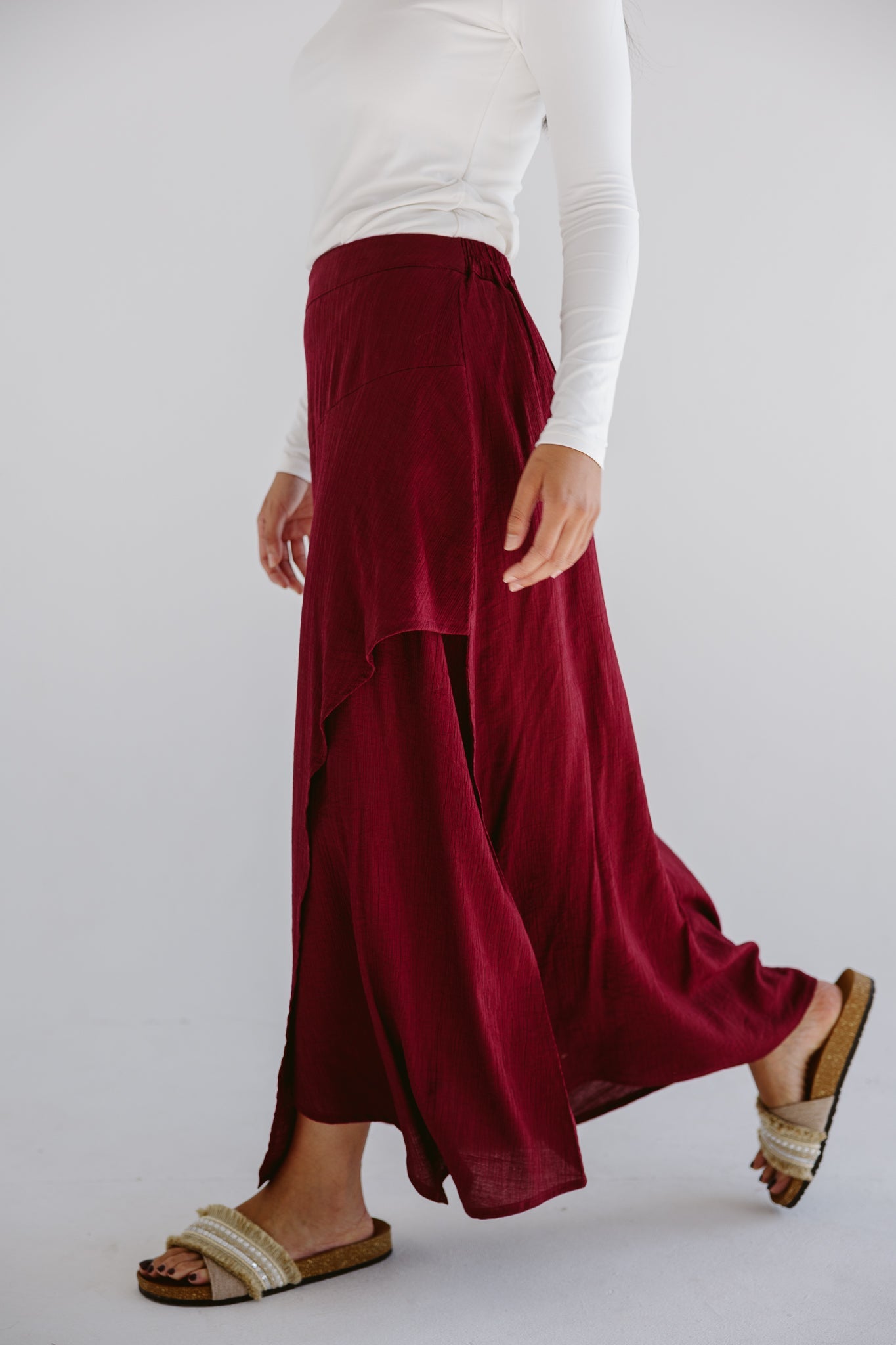 Seashell Skirt Burgundy - AB ESSENTIALS