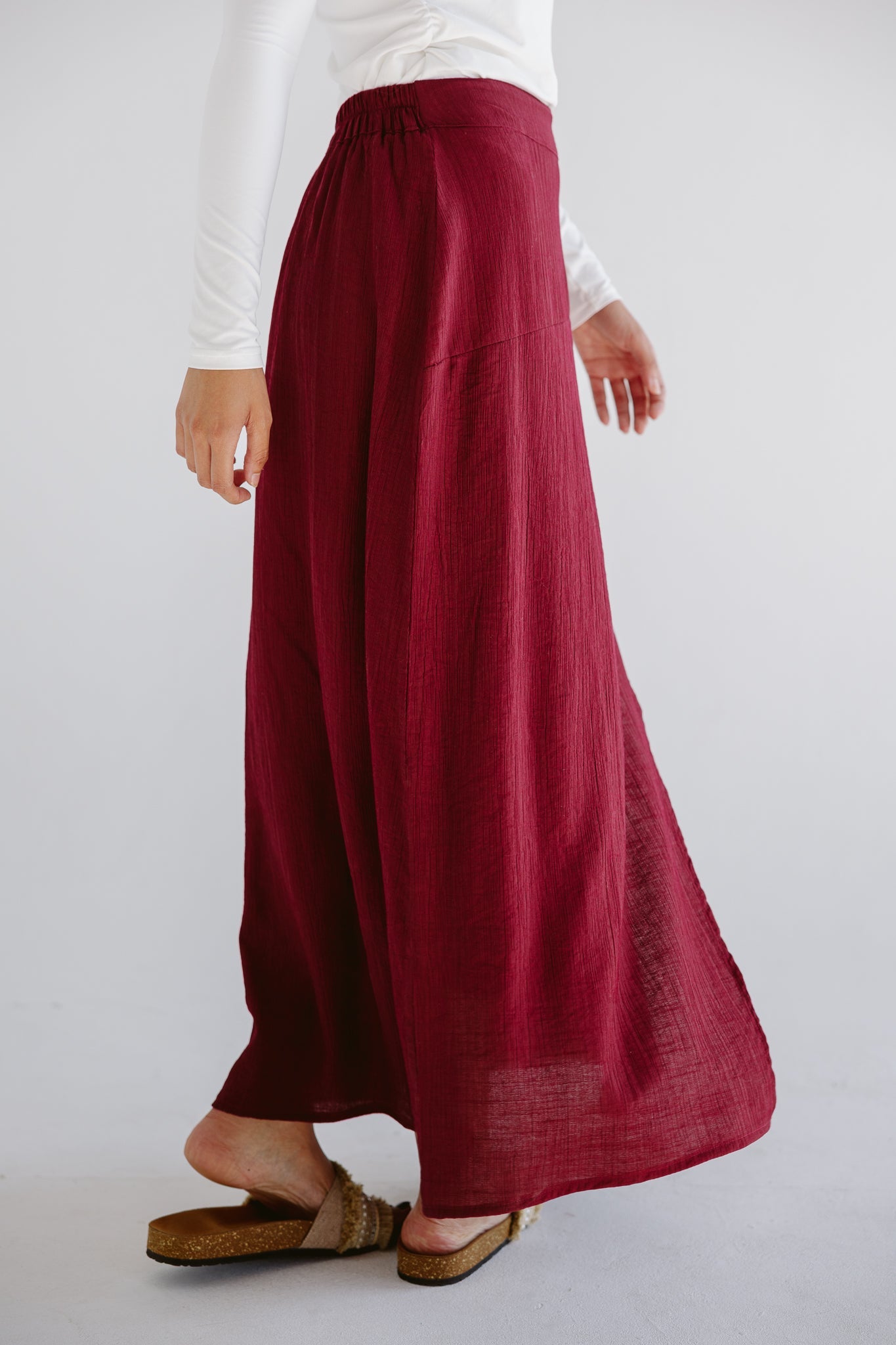 Seashell Skirt Burgundy - AB ESSENTIALS
