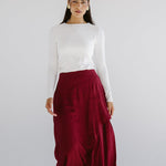 Seashell Skirt Burgundy - AB ESSENTIALS
