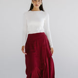 Seashell Skirt Burgundy - AB ESSENTIALS