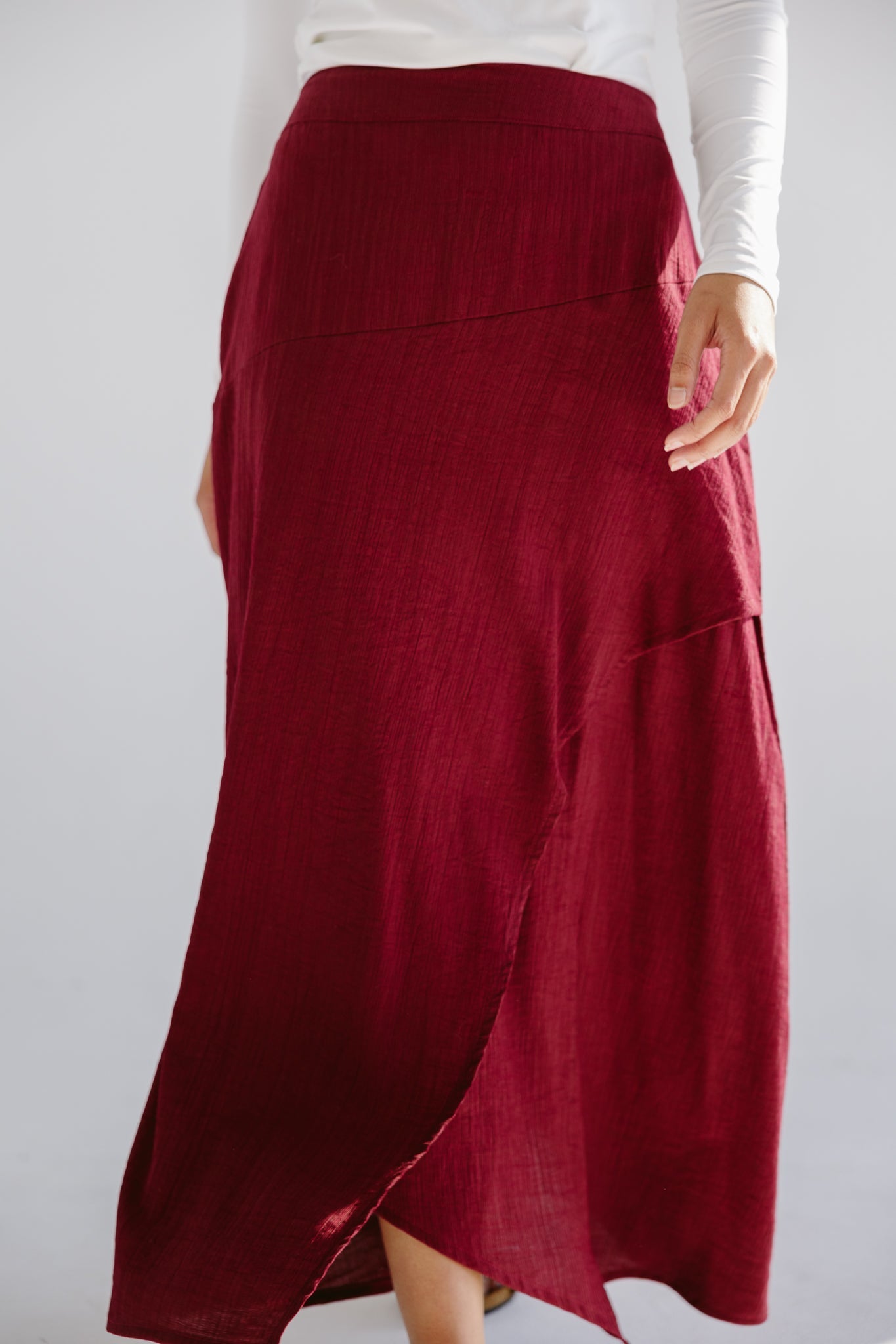 Seashell Skirt Burgundy - AB ESSENTIALS