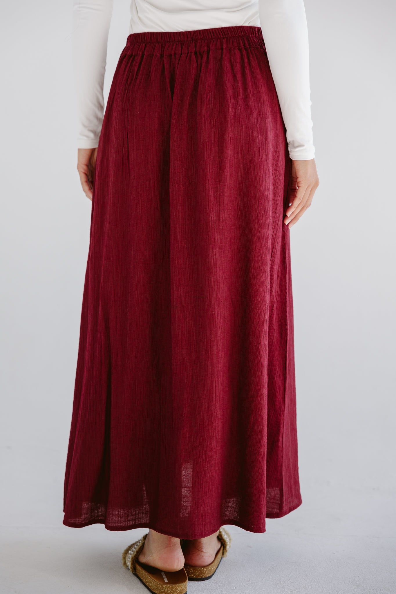 Seashell Skirt Burgundy - AB ESSENTIALS