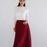 Seashell Skirt Burgundy - AB ESSENTIALS