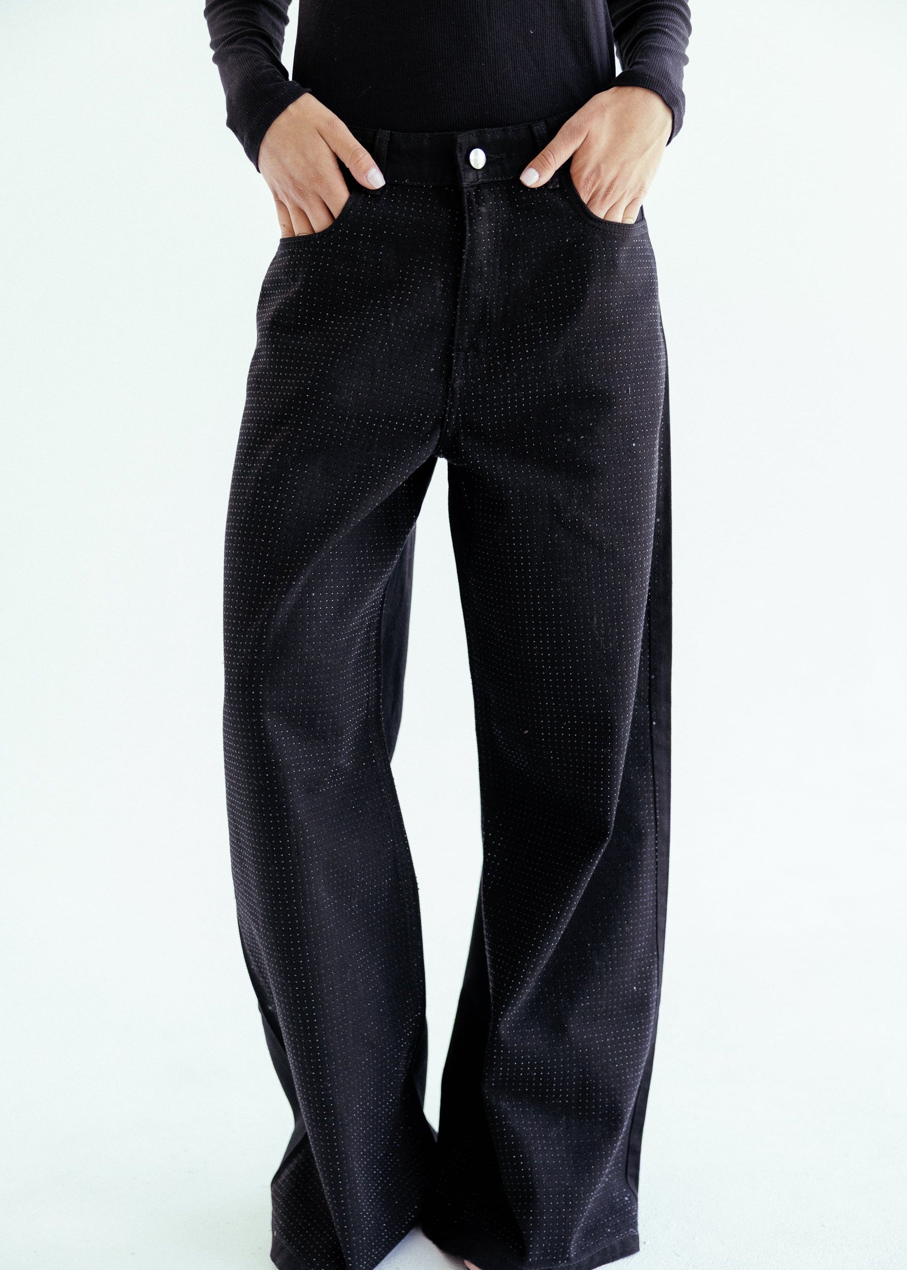 Sparkle black denim - AB ESSENTIALS