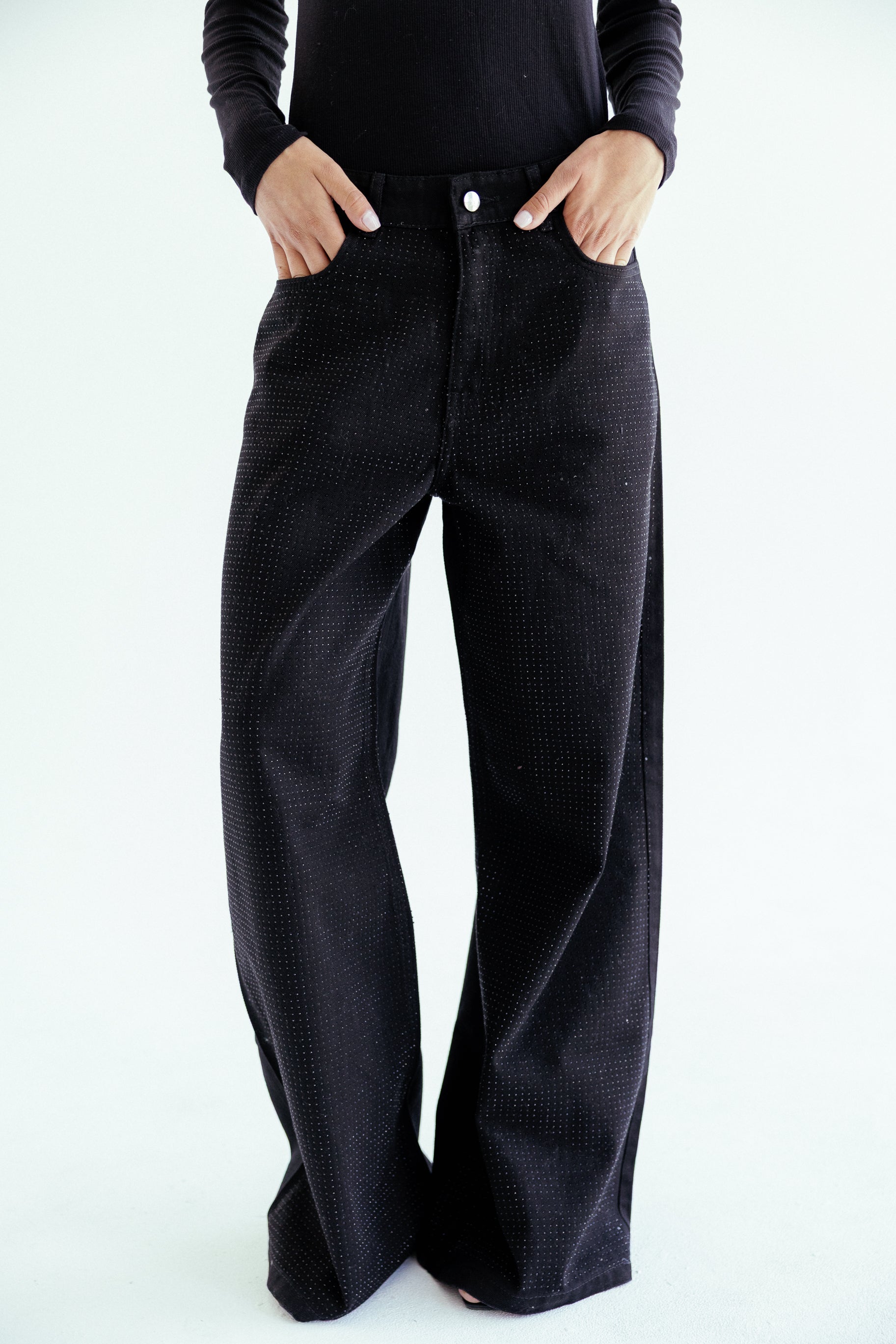 Sparkle black denim - AB ESSENTIALS