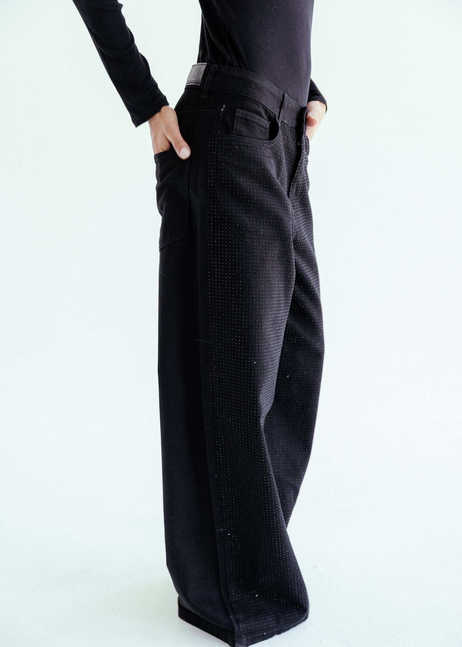 Sparkle black denim - AB ESSENTIALS