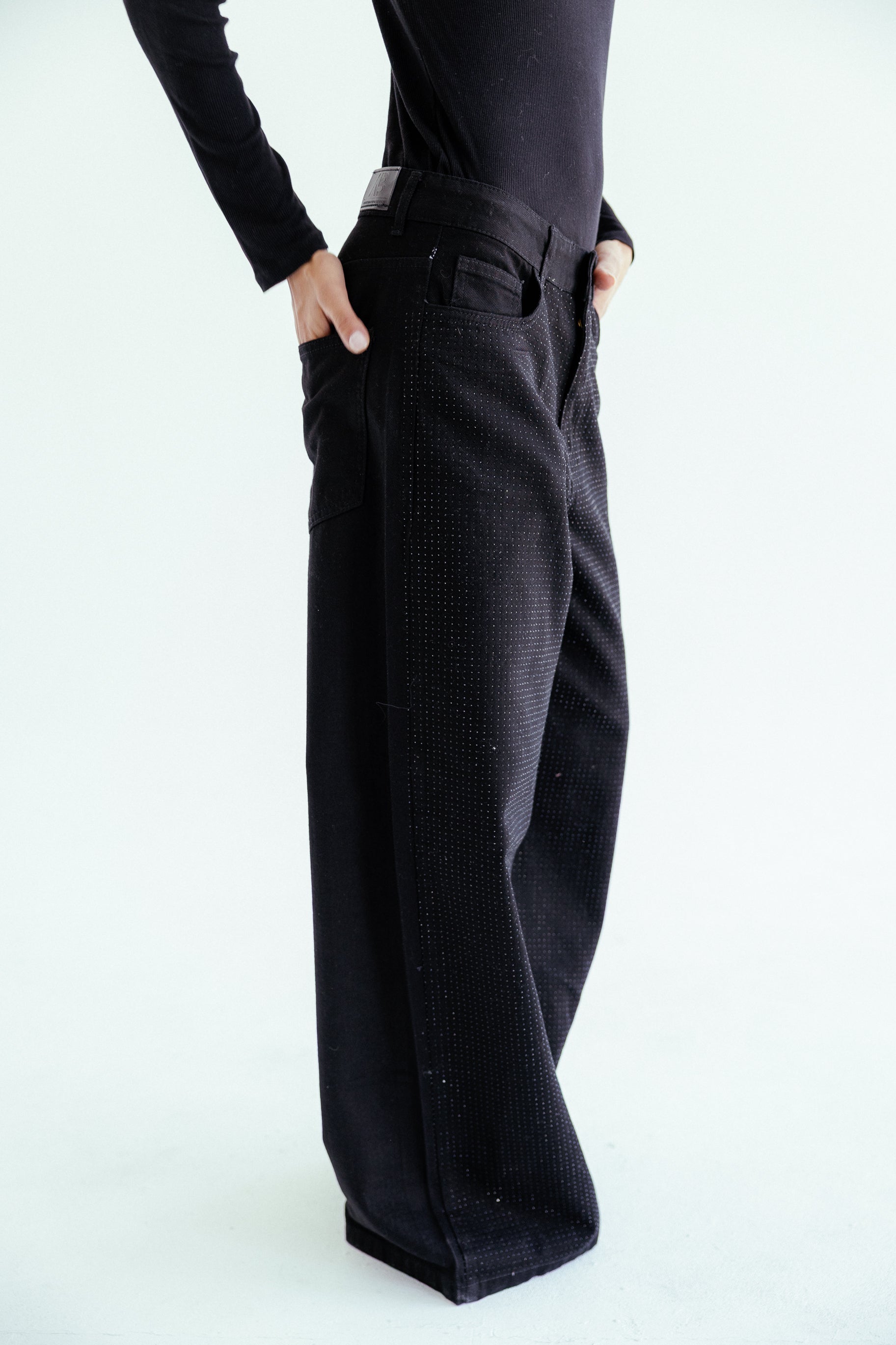 Sparkle black denim - AB ESSENTIALS