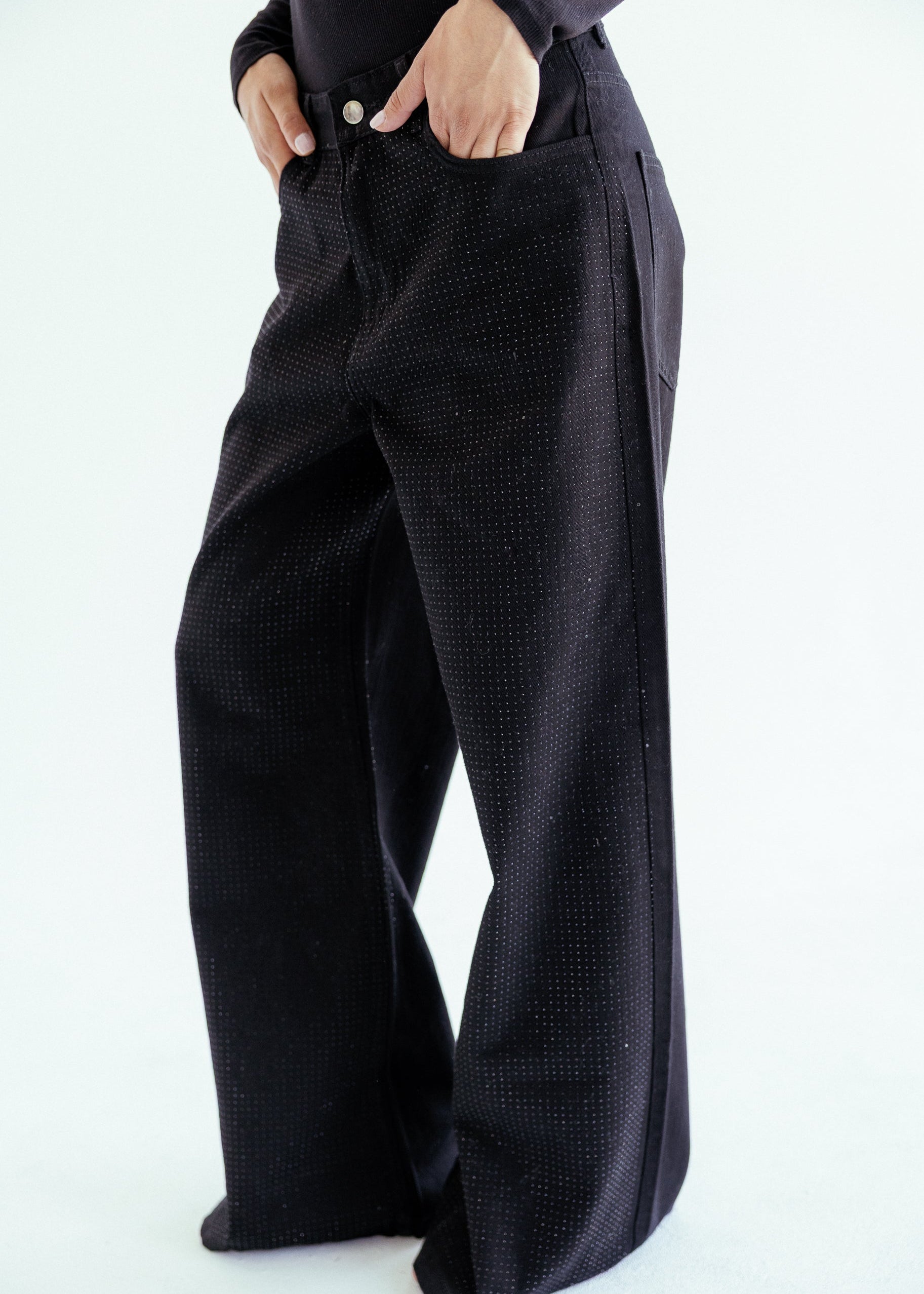 Sparkle black denim - AB ESSENTIALS