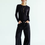 Sparkle black denim - AB ESSENTIALS