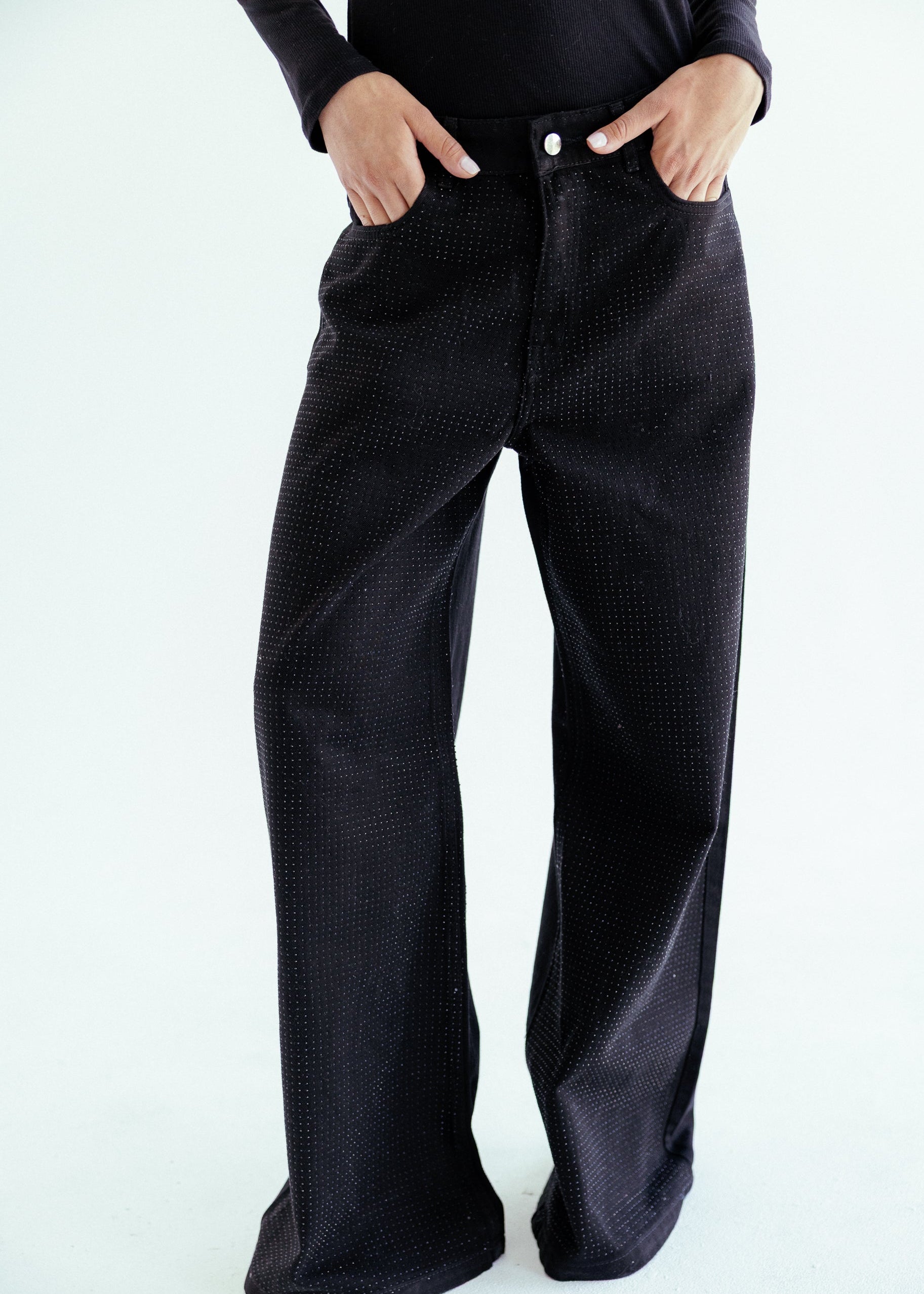 Sparkle black denim - AB ESSENTIALS