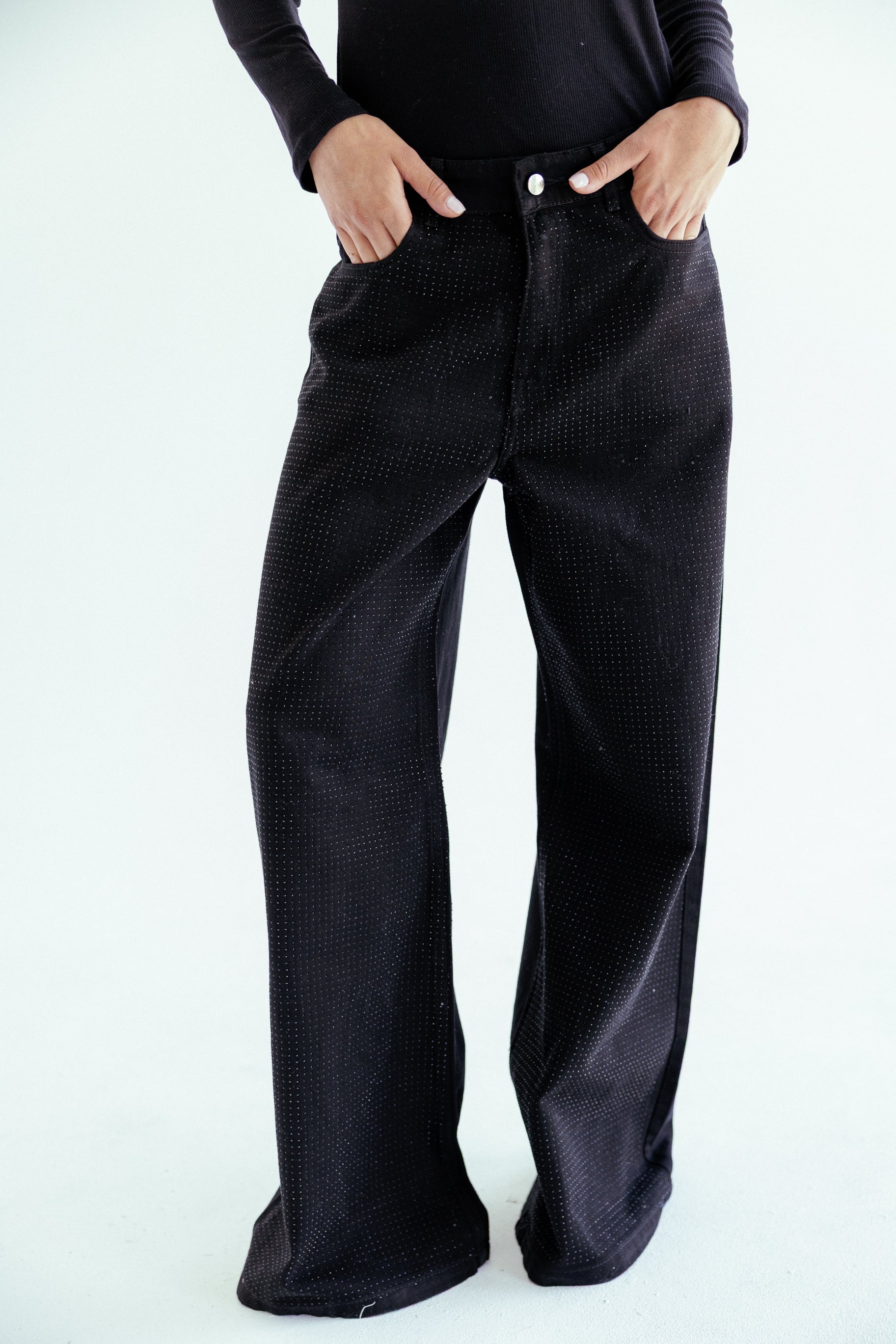 Sparkle black denim - AB ESSENTIALS