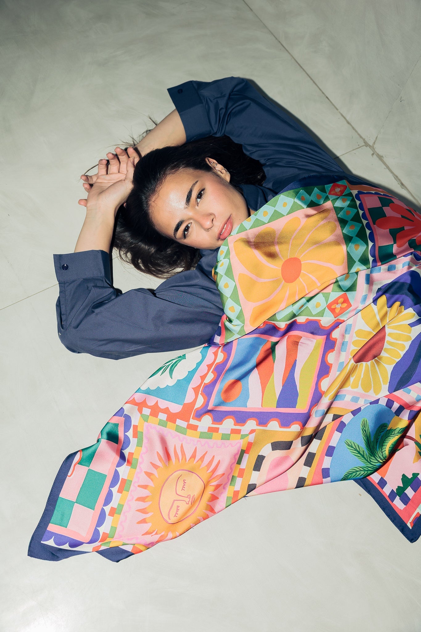 Square Silk Scarf 1 - AB ESSENTIALS
