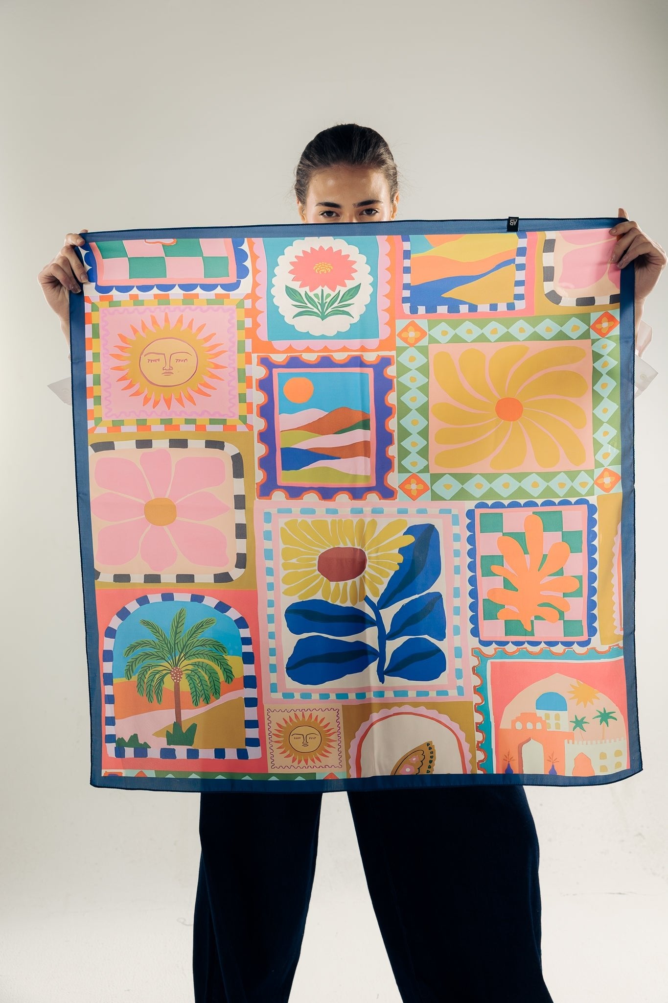 Square Silk Scarf 1 - AB ESSENTIALS