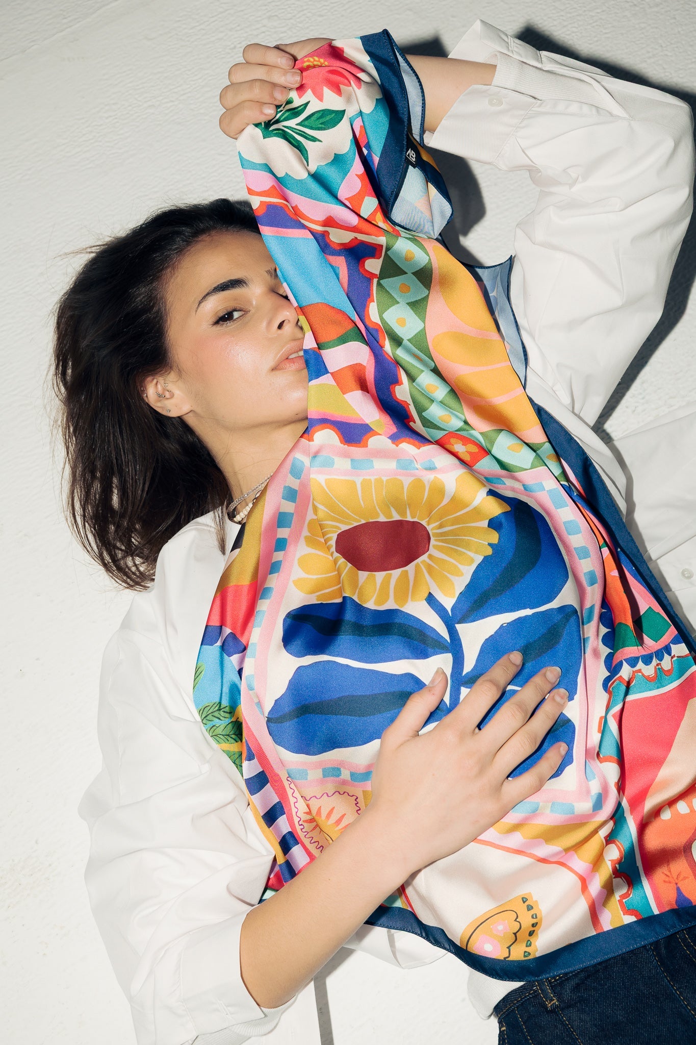 Square Silk Scarf 1 - AB ESSENTIALS