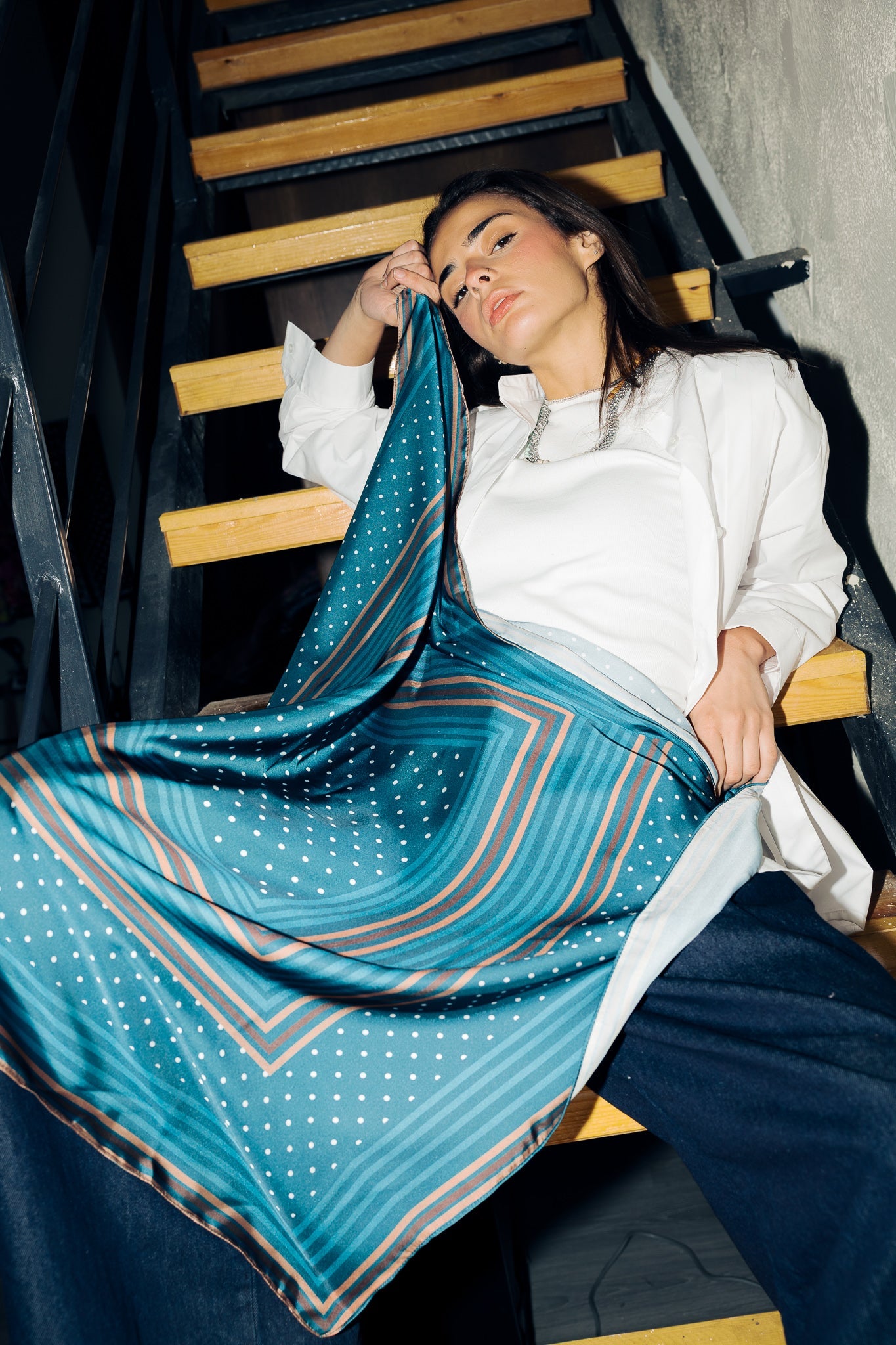 Square Silk Scarf 5 - AB ESSENTIALS