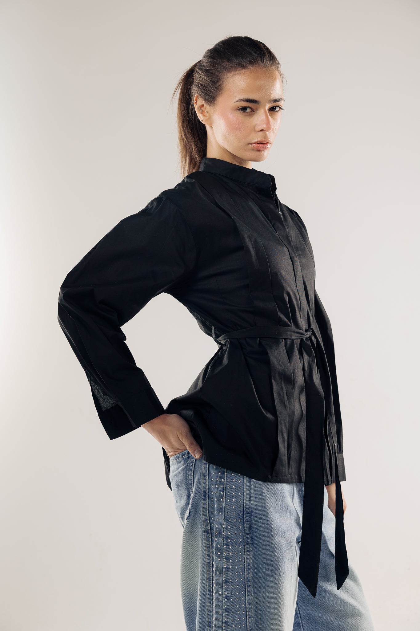 Star Girl Shirt Black - AB ESSENTIALS