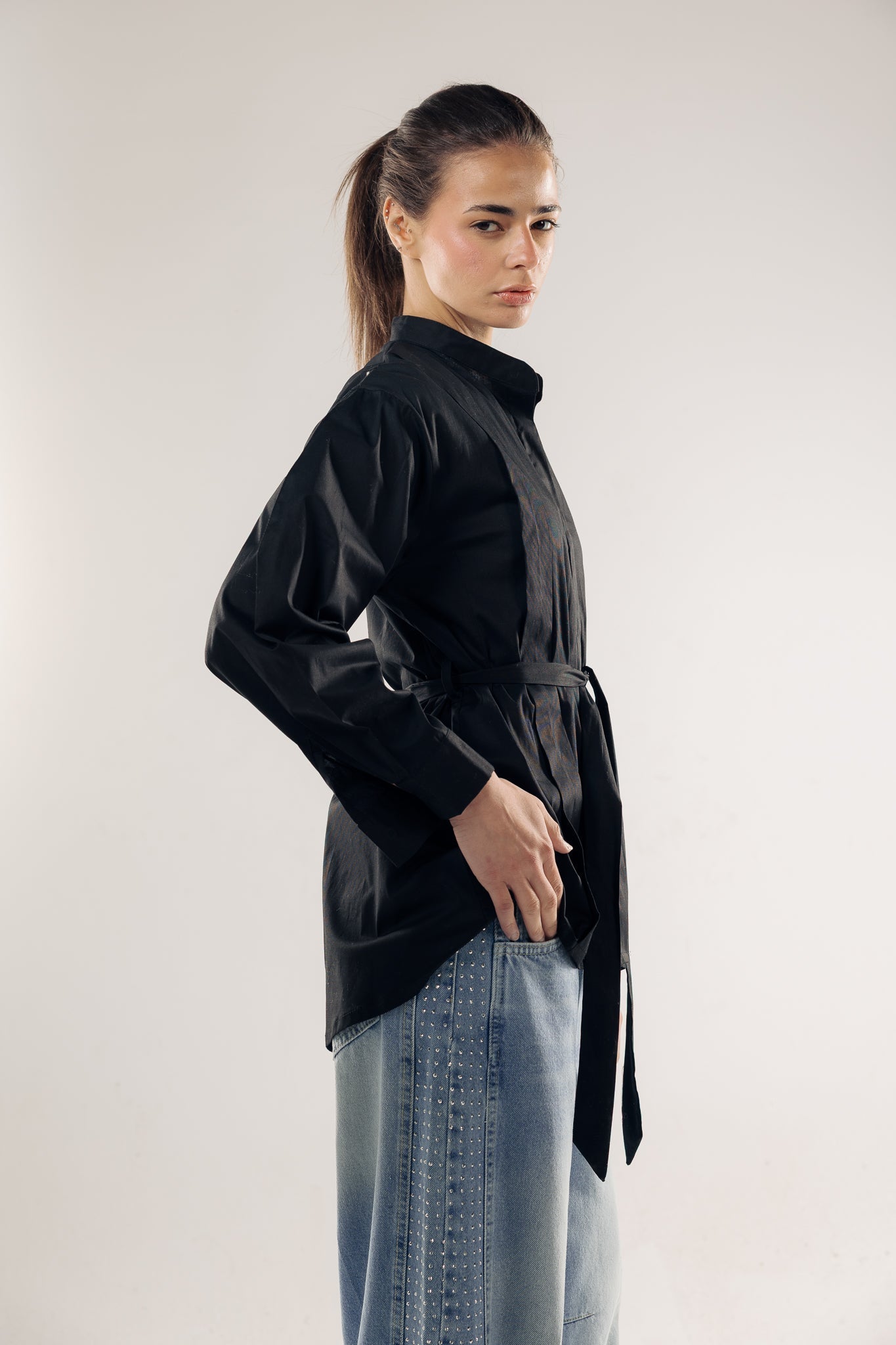 Star Girl Shirt Black - AB ESSENTIALS