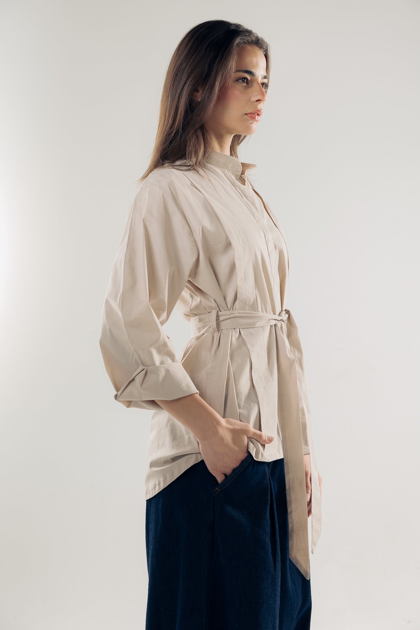 Star Girl Shirt Latte - AB ESSENTIALS